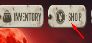 The "SHOP" button in Chainsaw Man Incremental