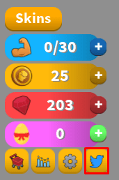 Champion Simulator Twitter button