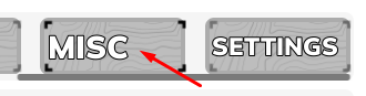 The "MISC" button in Chasing Immortality