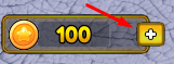 The plus sign beside the coin counter in Cheap Avatar Outfits