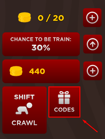 Choo Choo Charlie codes button