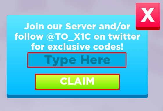 Clicking Havoc enter codes box