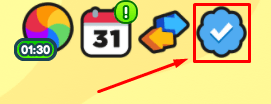 Climb to Infinity blue tick icon