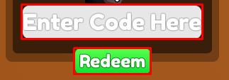Clone Battles enter codes box and redeem button