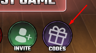 The CODES button in CONTROL