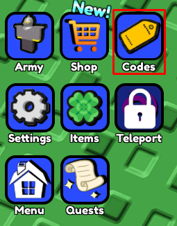 Control Army codes button