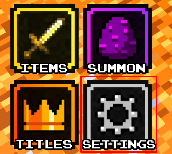 Craft Tower Defense settings button