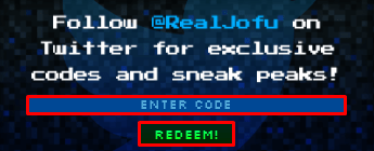 Craft Tower Defense enter codes box