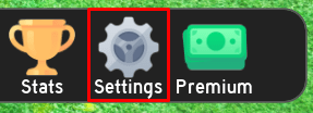 Crystal Valley Mining Simulator settings button
