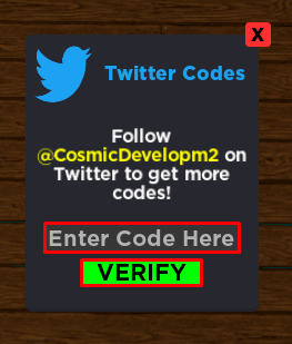 Cube Defense enter codes box