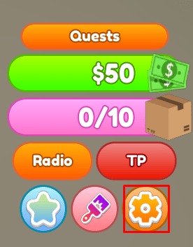 Custom PC Tycoon settings button