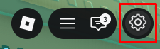 Settings button to go to the redeem code section