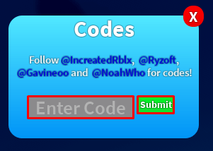 Delivery Simulator enter codes box