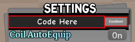 Difficulty Fling enter codes box and confirm button