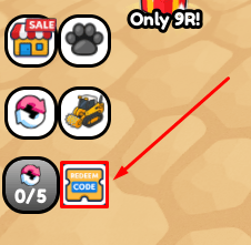 Dig to End - Turbo Race redeem code button