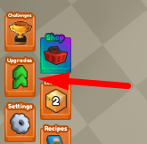 The Upgrades button in Diner Simulator