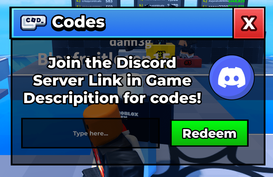 The code text field and redeem button in Dodge or Die to use codes