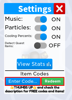 Dogecoin Mining Tycoon enter codes box