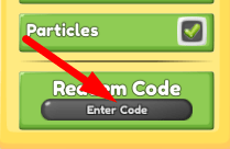 The code redeeming interface in Dominus Merge Tycoon