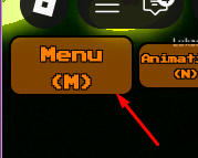 The Menu (M) button in Dragon Ball RP: Aftermath