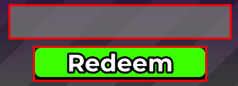 Dummy Defense enter codes box and redeem button