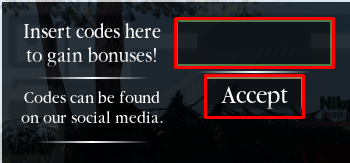 Dynasty: Battlegrounds [ALPHA] enter codes box