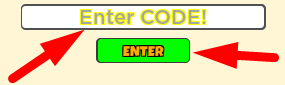 The code redeeming interface in Elemental Clone Tycoon