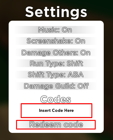 Era of Althea enter codes box