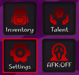 Escape The Monster settings button