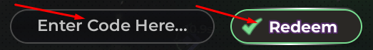 Enter Code Here box and Redeem button to redeem codes in Ethereal Zenith