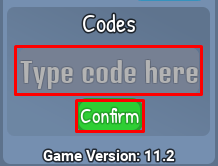 Every Second You Get Older enter codes box