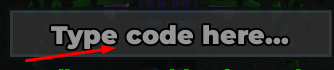 Type code here box to redeem codes in Excuse me sir!