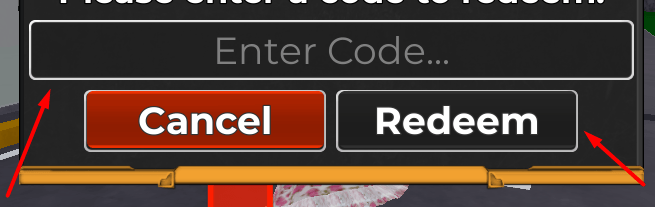 The Enter Code... box and Redeem button in Factory Simulator