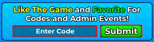 +1 Fat Per Step enter codes box and submit button