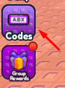 The "Codes" button in Feed Your Toilet