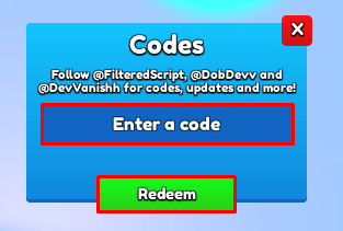 Firework Simulator enter codes box