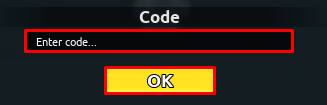 Fish and Fight enter code box and ok button