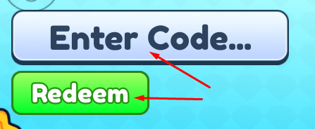 Enter Code box and Redeem button to redeem codes in Football Training
