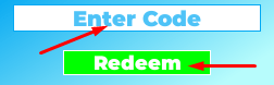 The code redeeming interface in Furry Infection
