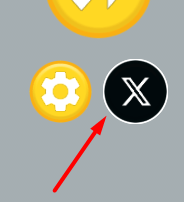 The X icon in Get Huge Simulator
