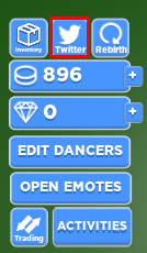 Giant Dance Off Simulator 2 Twitter button