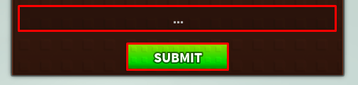 Go Catch enter codes box and submit button