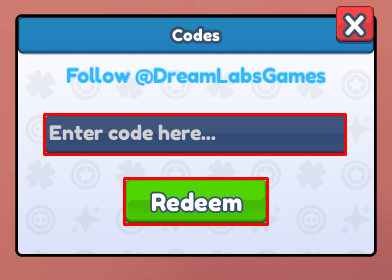 Goal Kick Simulator enter codes box