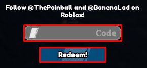 Goblin Trail enter codes box and redeem button