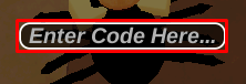 GREED enter codes box