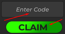 Enter Code box and CLAIM button to redeem codes in Gull Lake, Minnesota