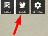The Code button in Gun Merge Tycoon