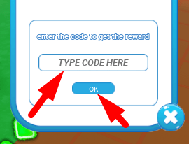 The code redeeming interface in Halk Smash Simulator