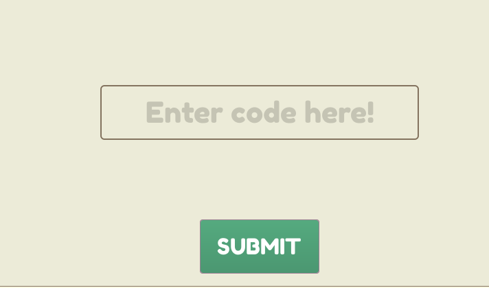 The claim code interface in Hatch The Cats