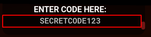 Hitman Card Game enter codes box
